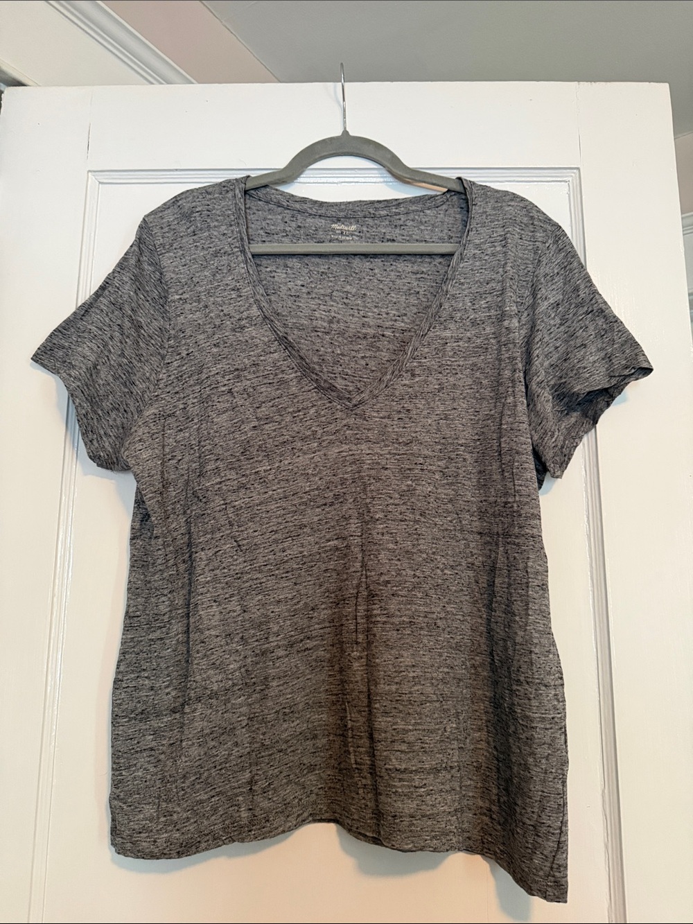 Madewell Heather Gray V-Neck Tee